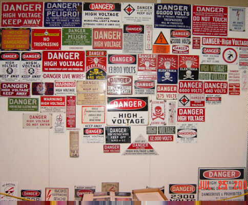 Porcelain Power Signs